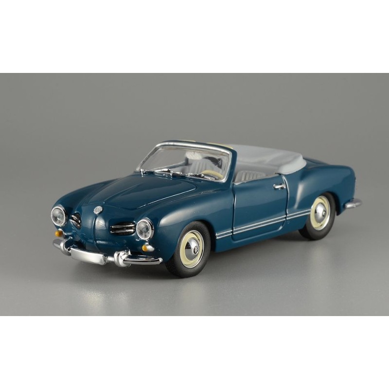 Miniature VOLKSWAGEN Cabriolet VW KARMANN GHIA 1955 d'origine VW Bleu mer 1/43ème Par MINICHAMPS