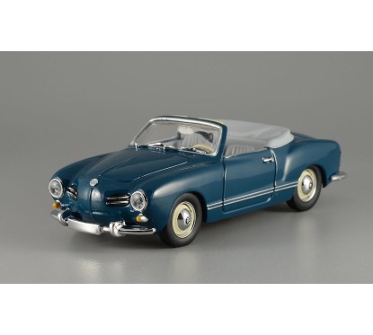 Miniature VOLKSWAGEN Cabriolet VW KARMANN GHIA 1955 d'origine VW Bleu mer 1/43ème Par MINICHAMPS