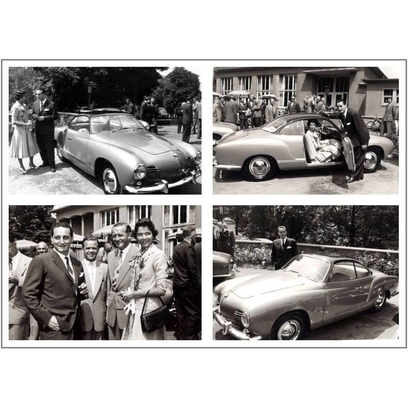 VW KARMANN GHIA 1955 Miniature VOLKSWAGEN Cabriolet d'origine VW Bleu mer 1/43ème Par MINICHAMPS