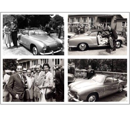 VW KARMANN GHIA 1955 Miniature VOLKSWAGEN Cabriolet d'origine VW Bleu mer 1/43ème Par MINICHAMPS