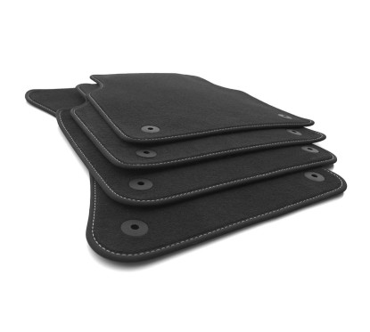 Tapis Audi A8 S8 4E (2002 - 2010) ANTHRACITE & Liseré Blanc