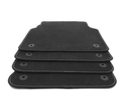 Tapis Audi A8 S8 4E (2002 - 2010) ANTHRACITE & Liseré Blanc