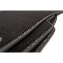 Tapis Audi A8 S8 4E (2002 - 2010) ANTHRACITE & Liseré Blanc