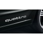 Quattro Stickers d'origine OEM Audi Couleur Argent Métallisé 8X0064317Q Z7G