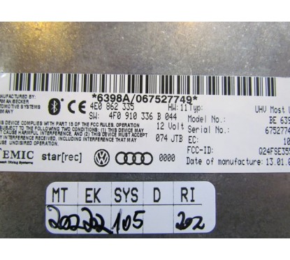 Interface Bluetooth Audi MMI 2G 4E0862335 / 4E0910336 Audi A6 / Audi A7 / Audi Q7