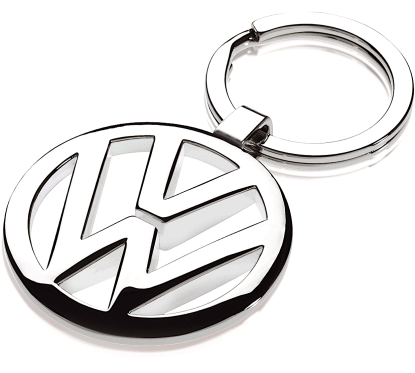 Porte clés d'origine Logo VW Logo emblème argenté