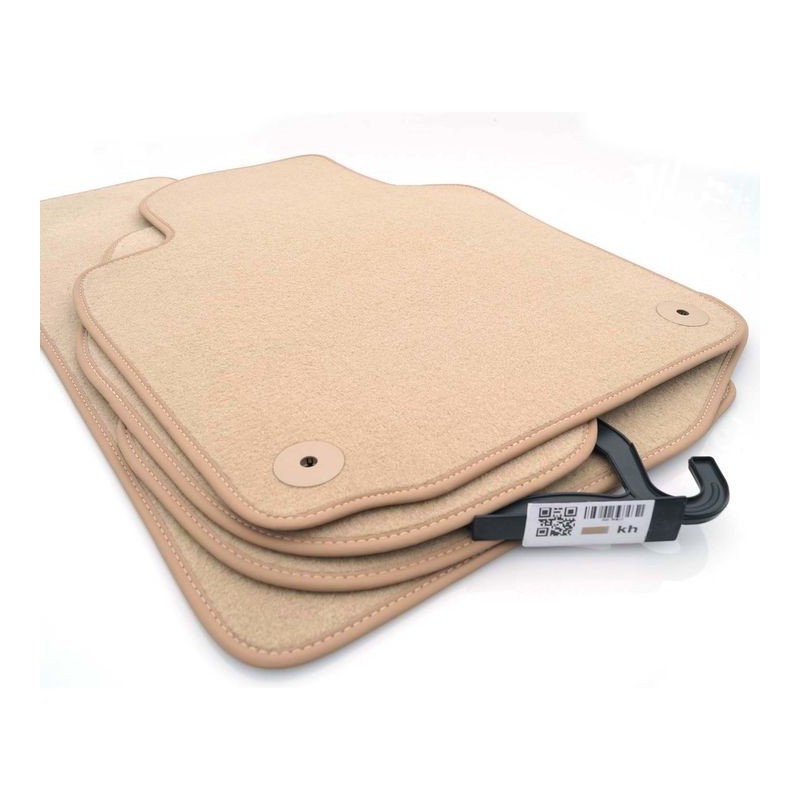 Tapis Volkswagen Eos (1F) (2006 - 2016) Velours couleur Beige