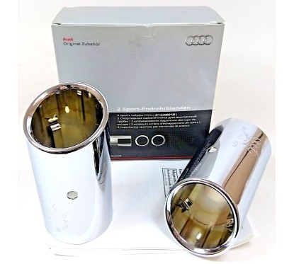 Embouts échappement Audi A3 A4 A1 TT CHROME d'origine OEM Audi 8P0071761