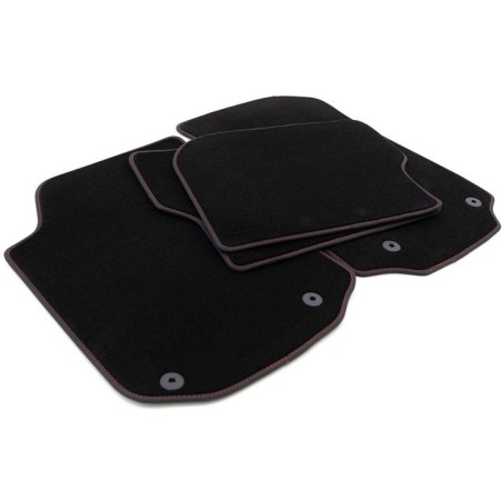 Tapis Audi A6 S6 AVANT 4A - C4 (1994 - 1997) NOIR & liseré ROUGE