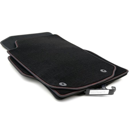 Tapis Audi A6 S6 AVANT 4A - C4 (1994 - 1997) NOIR & liseré ROUGE