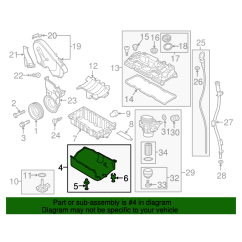 CACHE CARTER D'HUILE VOLKSWAGEN AUDI SEAT SKODA 04L103660 / 04L103660A