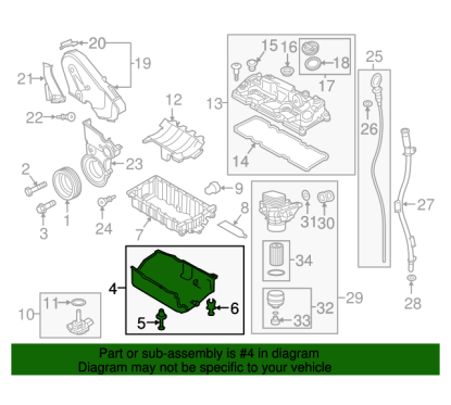 CACHE CARTER D'HUILE VOLKSWAGEN AUDI SEAT SKODA 04L103660 / 04L103660A