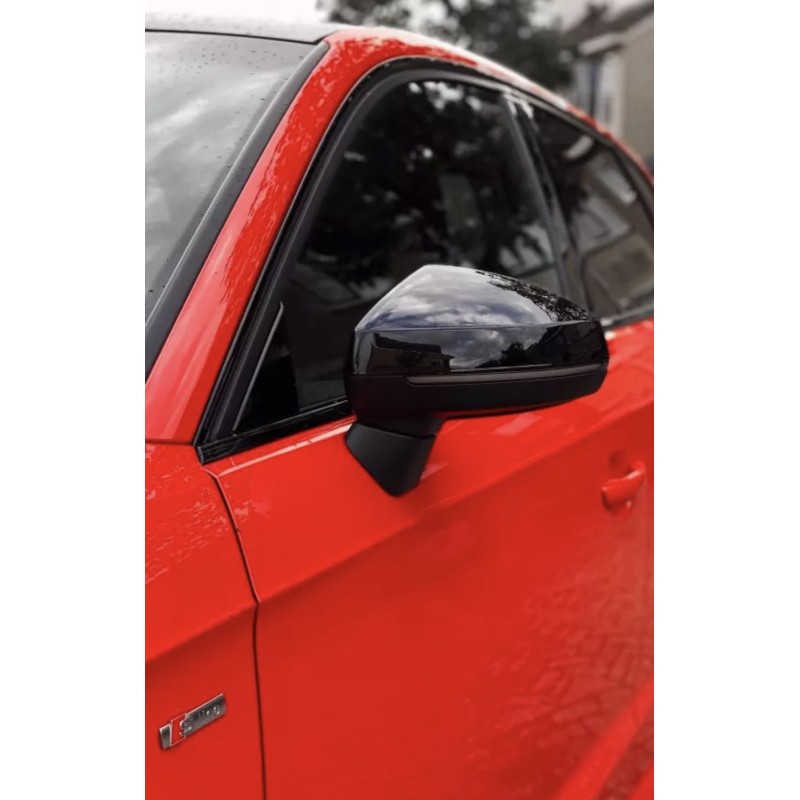 Coques rétroviseurs Audi A3 (8V) à partir de 2013, Noir Brillant