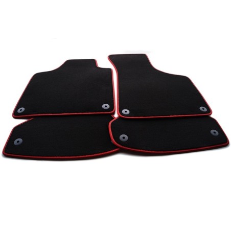 Tapis Audi A4 B8 (8K) (2008 - 2015) Anthracite & Contour Rouge