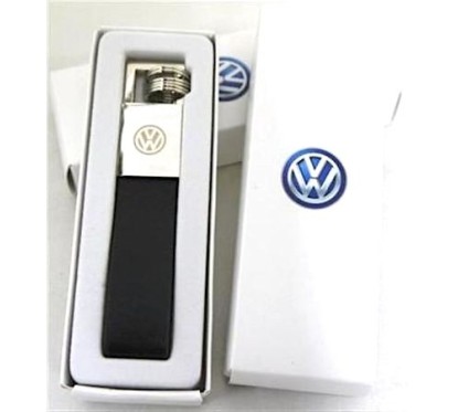 Porte clés Volkswagen Chrome Pendentif Argent Chrome & Cuir 000087011K