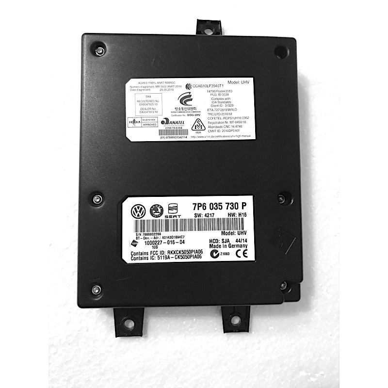 Bluetooth VOLKSWAGEN SEAT SKODA Module PREMIUM UHV FSE d'origine VOLKSWAGEN OEM 7P6035730P -  7P6 035 730 P
