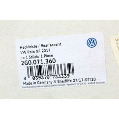 2G0071360 Baguette de Hayon Chromé VW Polo AW 2018 2G0071360