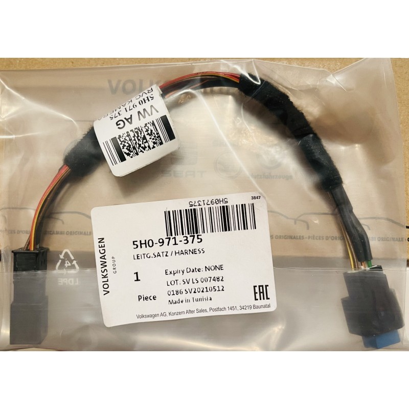 Cable cameras de recul Volkswagen Audi Seat Škoda