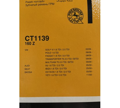 Courroie de distribution CONTINENTAL CT1139