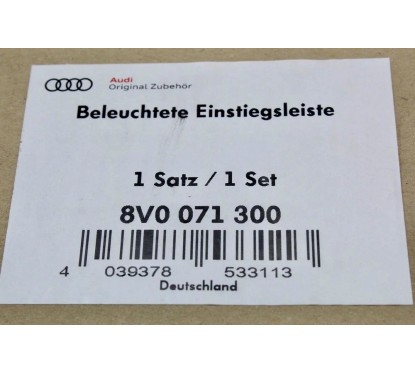 SEUILS DE PORTES ÉCLAIRÉS OEM AUDI A3 8V 8V0071300
