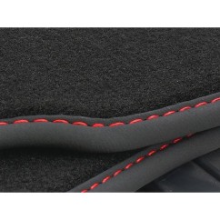 Tapis VW Scirocco depuis 2008 Noir (liseré ROUGE)