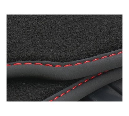 Tapis VW Scirocco depuis 2008 Noir (liseré ROUGE)