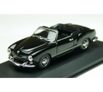 VW KARMANN GHIA 1955 Miniature VOLKSWAGEN Cabriolet d'origine VW Noir 1/43ème Par MINICHAMPS