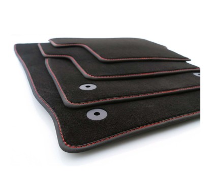 Tapis Audi Q3 RSQ3 à partir de 2011 Noir / Liseré rouge