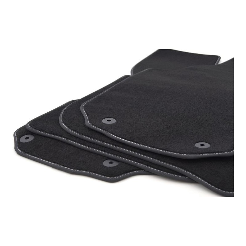Tapis Audi A6 S6 A6 AVANT (4A - C4) (1994 - 1997) NOIR & liseré BLANC