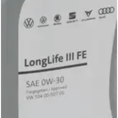 Huile 0W30 LongLife 3 d'origine VW Audi 1 Litre 504 00/507 00