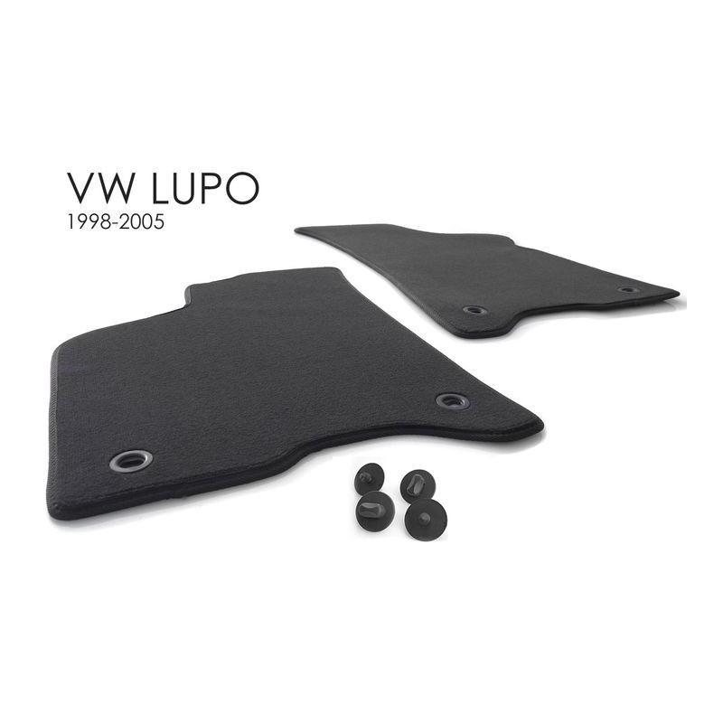 Tapis  Volkswagen Lupo (6E) 1998-2005 Velours Noir