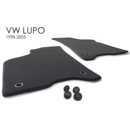 Tapis  Volkswagen Lupo (6E) 1998-2005 Velours Noir