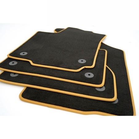 Tapis d’origine VW PHAETON (3D) 2002-2016 Noir + Contour beige