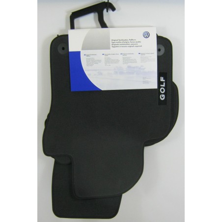 Tapis GOLF 6 Noir avec inscription (GOLF) D'origine VW OEM 1K1061270PB WGK