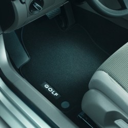 Tapis GOLF 6 Noir avec inscription (GOLF) D'origine VW OEM 1K1061270PB WGK