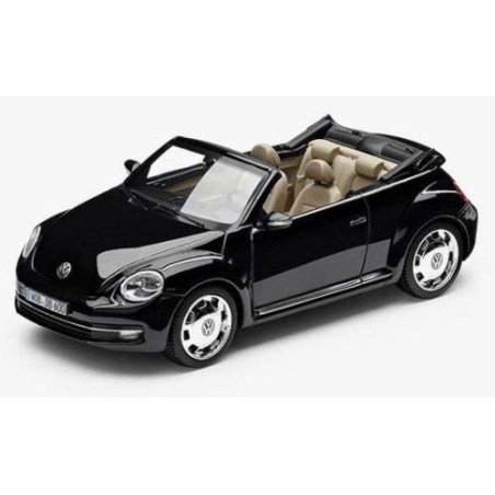 Miniature VW BEETLE Cabriolet 2012 d'origine VOLKSWAGEN Noir perle 1/43ème 5C3099300 54H