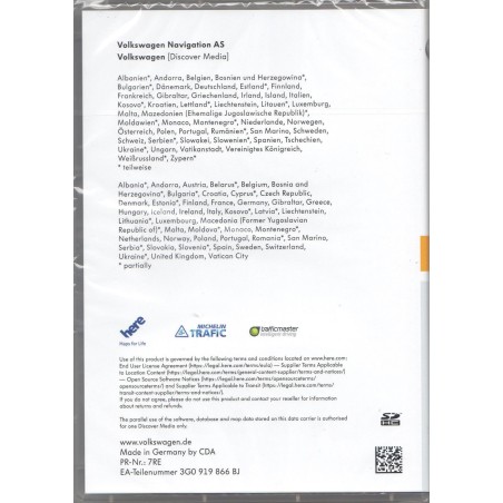 VOLKSWAGEN DISCOVER MEDIA AS Europe 1 V8 (2019) 3G0919866BJ / 3G0 919 866 BJ