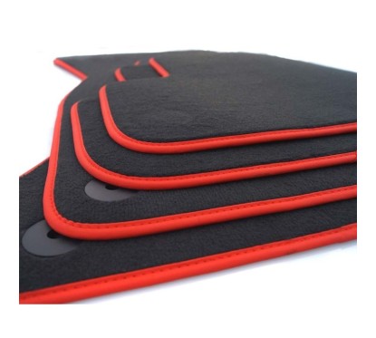 Tapis Golf 7 GTI / GTD / R (2012 - 2018) Noir + Contour Rouge