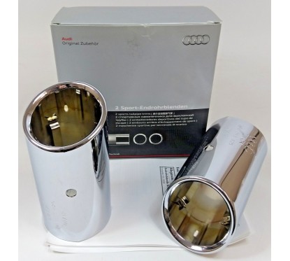 Embouts d'échappement Chromé d'origine Audi A1 8X / Audi A3 8P 8P0071761 - 8P0 071 761